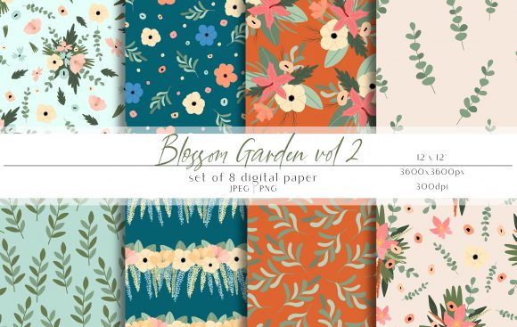 Blossom Garden Digital Paper Vol 2