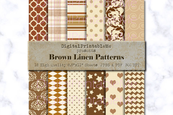 Brown Linen Digital Paper Shabby Pattern: A Versatile Resource for Creative Projects