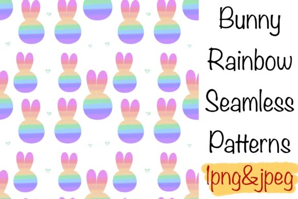 Bunny Rainbow Seamless Pattern