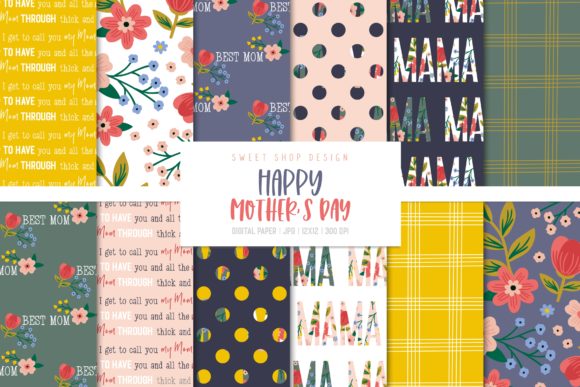 Digital Paper Pack Happy Mother's Day