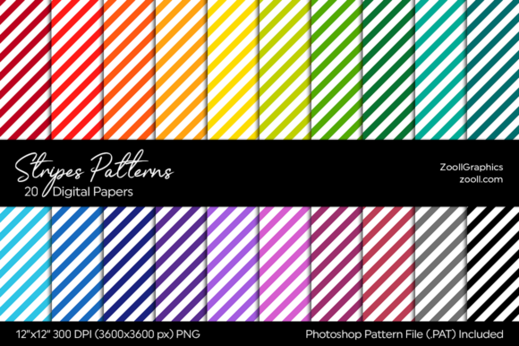 Exploring the Versatility of Stripes Rainbow Digital Papers