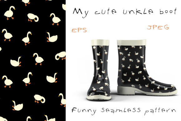 Funny Geese. Seamless Pattern