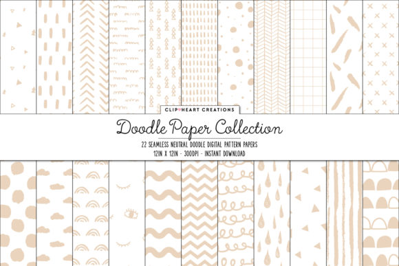 Neutral Scandi Seamless Digital Papers