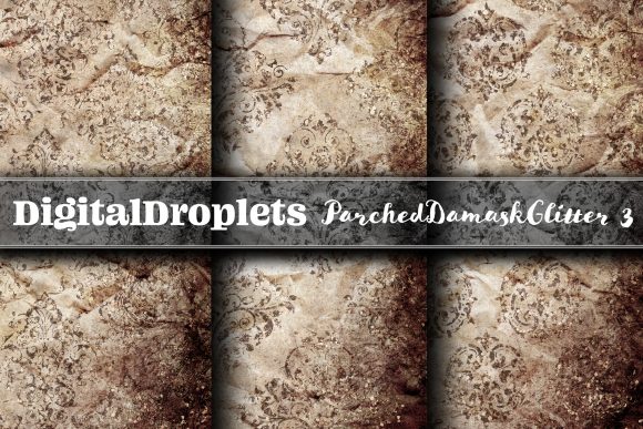 Parched Damask Glitter FREEBIE: Elevating Creativity with Vintage Elegance