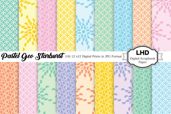 Pastel Starburst Digital Paper Pack: A Creative Resource for Designers and Crafters