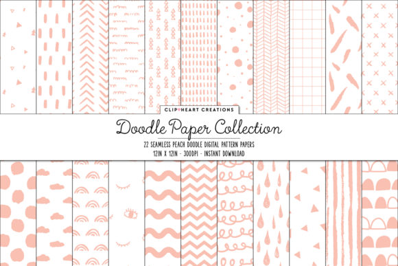 Peach Scandi Seamless Digital Papers: A Versatile Design Resource for Modern Creators