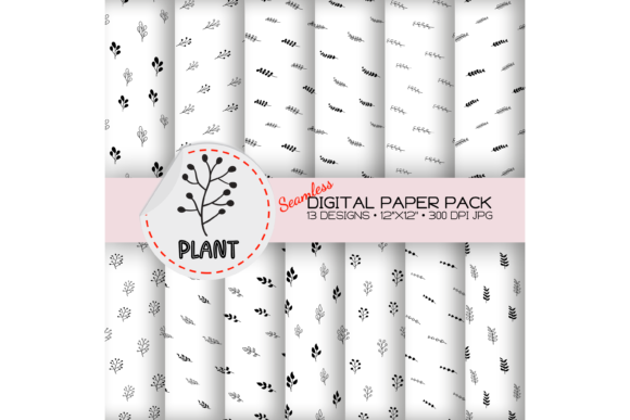 Plant Seamless Pattern - Digital Paper