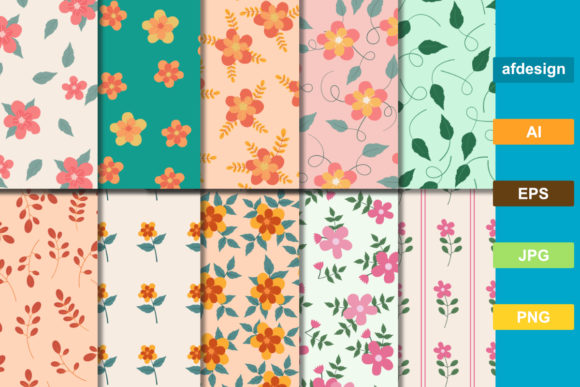 Seamless Pattern Digital Paper Flower for Creative Workflows