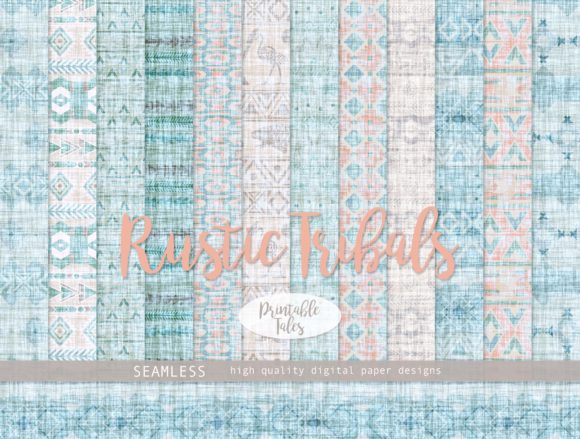 Seamless Rustic Tribal Digital Papers: A Creative Resource for Every Project