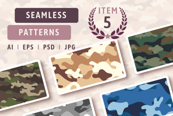 Set Military Seamless Pattern: A Versatile Design Resource for Professionals