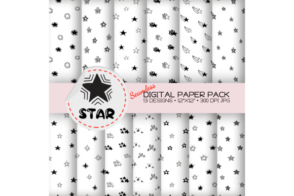 Star Seamless Pattern - Digital Paper