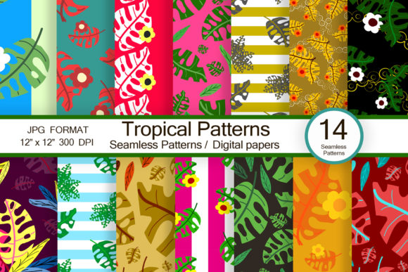 Tropical Pattern Scrapbook Paper