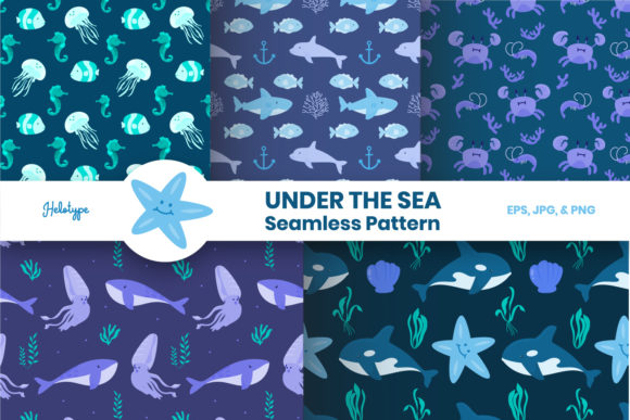 Under the Sea Seamless Pattern for Creative Projects