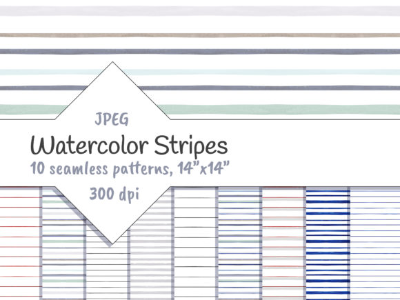 Watercolor Horizontal Stripes Digital: A Versatile Tool for Modern Design